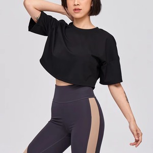 Women's Girls High Quality Slim Fit Crop <b>Top</b> Custom Logo Plain Dyed Breathable Eco-Friendly Short T-Shirt Streetwear Style - Product Image 3