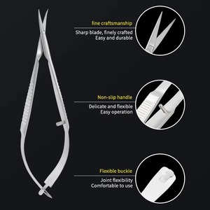 Tijeras Oftálmicas de Precisión Venus para Microcirugía y Aplicaciones Clínicas Oftálmicas, Corte de Tejidos - Product Image 3