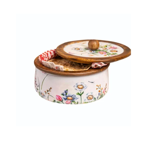 Wooden Chapati Box for Kitchen Wooden Hotpot Roti Box Serving Casserole Set Hotpot for Chapati Roti Decor - Product Image 4