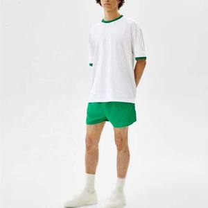 T-shirt Ringer en Coton Biologique Col Rond Uni Manches Courtes pour Homme – Haut Blanc en Coton Épais – Vêtements pour Hommes - Product Image 4