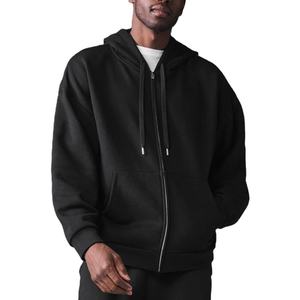Wholesale Mens Full Zip <b>Hoodie</b> Cotton <b>Hoodie</b> <b>Lightweight</b> <b>Hoodie</b> for Daily Wear Bulk Supply Private Label USA - Product Image 4