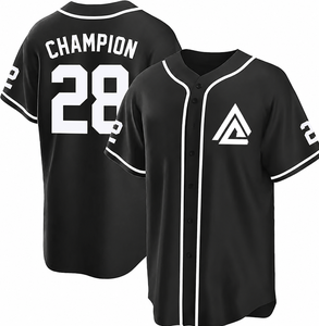 Maillot de baseball personnalisé avec nom du joueur, 100% polyester, court, séchage rapide, respirant, uniforme d'équipe, chemise de sport à boutons sur le devant - Product Image 1