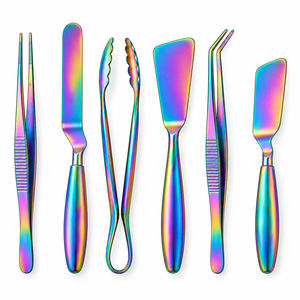 Ensemble d'outils de présentation alimentaire arc-en-ciel, 8 pièces, ustensiles de plats de chef pour la mise en forme culinaire, la garniture et le service - Product Image 5