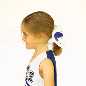 Élastique à cheveux multicolore fait main perlé, motif casque, réglable, pour le football, nœud pour cheveux, personnalisé, esprit scolaire, écologique - Product Image 2