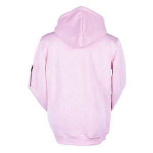 <b>Women's</b> <b>Pink</b> Hooded Pullover Sweatshirt Solid Color 100% Cotton Woven Breathable Eco-Friendly Quick Dry Regular Fit Pockets - Product Image 2