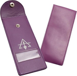 Masonic Knight Templar Shield Pocket Jewel Holder Black Leather (<b>Small</b>) – Freemason Jewelry <b>Case</b> - Product Image 6