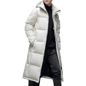 <b>Men</b> <b>Long</b> Down Jacket Winter Warm Hooded Parka Oversized Puffer <b>Coat</b> Thick Padded Outerwear <b>Waterproof</b> Windproof Warm Overcoat Cu - Product Image 2