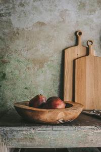 Planche à découper en bois d'acacia, design élégant et long, construction robuste et épaisse, sûre pour les couteaux, parfaite pour couper, servir et pour la cuisine - Product Image 3