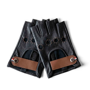Gants de conduite en cuir sur mesure de haute qualité pour hommes, compatibles avec les écrans tactiles, respirants, pour un usage quotidien, toutes tailles - Product Image 4