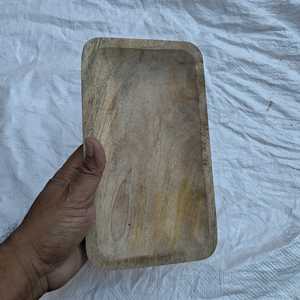 Plateau rectangulaire en bois de mangue naturel, fait main, pour fruits, en-cas, desserts, vaisselle, au meilleur prix - Product Image 1