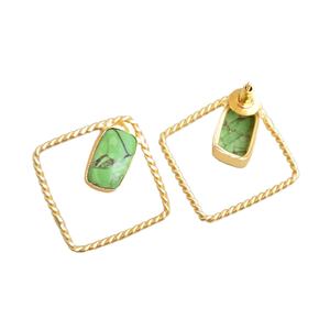 Pendientes de Latón al por Mayor, Diseño Bohemio Chic, Acabado en Latón Antiguo, Hechos a Mano, con Piedras Semipreciosas - Product Image 6