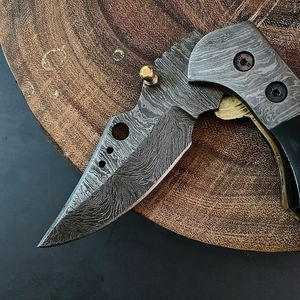 Cuchillo de Bolsillo Burraq OEM Personalizado, Hecho a Mano, Multifuncional, de Acero de Damasco, 8 Pulgadas, con Funda de Cuero, Regalo de Aniversario para Padrinos de Boda - Product Image 4