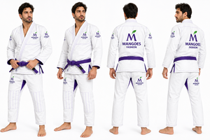Uniforme de Jiu-Jitsu personnalisable professionnel avec appliques, coutures renforcées, résistant aux déchirures, tissu en coton 350g, léger et respirant - Product Image 4