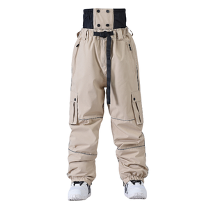 Pantalones de Esquí para Hombre, Color Verde, Resistentes al Viento, Cintura Elástica, Estilo Casual para Invierno, Bolsillos Laterales, Peso Medio, Poliéster - Product Image 5