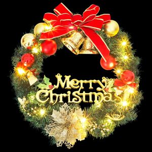 Guirlande de Noël verte de 11,8 pouces avec 15 LED, guirlande décorative festive pour l'intérieur et l'extérieur - Product Image 2