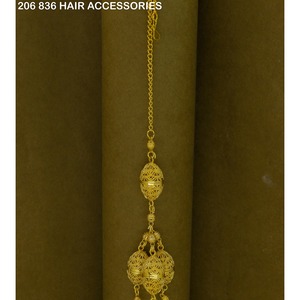 Accesorios para el Cabello Chapados en Oro Kuwaití para Mujer, Joyería para la Cabeza a la Moda, Accesorios Nupciales Árabes, Cadena para el Cabello Elegante, Joyería Árabe - Product Image 1
