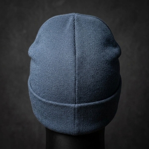 Men's Blue Beanie Hat Knit Cuffed <b>Winter</b> <b>Cap</b> Streetwear Unisex Custom Logo Wholesale Fashion - Product Image 2