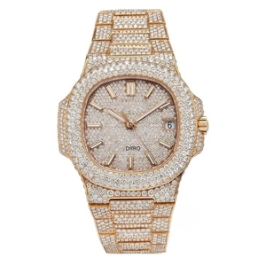Reloj de Lujo para Hombre, Estilo Hip Hop, con Incrustaciones de Moissanita, Correa de Acero Inoxidable, Mecánico Analógico - Product Image 1