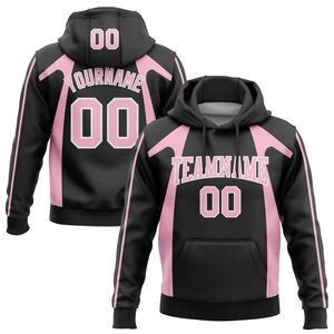 Sweat à capuche personnalisé pour homme, noir et vert, en polyester par sublimation, décontracté, pour le sport, vêtement d'automne avec poche pour nom et numéro - Product Image 3