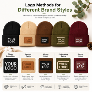 <span class=keywords><strong>Gorro</strong></span> de punto personalizado con logo de oso bordado, cálido para <span class=keywords><strong>invierno</strong></span>, con dobladillo, unisex para hombre, mujer y <span class=keywords><strong>niño</strong></span>, <span class=keywords><strong>gorro</strong></span> de esquí. - Product Image 3