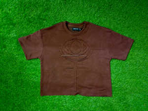 Camiseta con apliques Vintage de gran tamaño Boxy personalizada para hombre, camiseta recortada desgastada de algodón con cuello simulado y lavado ácido para hombre - Product Image 4