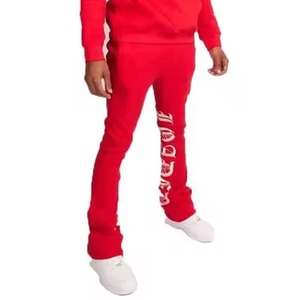 Conjunto Deportivo Holgado Personalizado para Hombres y Niños, de Algodón de Alta Calidad, con Sudadera con Cremallera y Pantalones Acampanados - Product Image 1