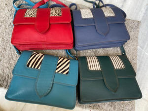 New Style Recycled Leather Stubby Color Sling Bag High Quality Animal Print Fur Leather <b>Handbag</b> Multi <b>Colour</b> Women Shoulder Bag - Product Image 5