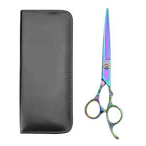 Ciseaux de coupe de cheveux professionnels pour hommes Lames droites de barbier de 6 pouces 440C 9Cr13 Utilisation de beauté en acier inoxydable - Product Image 1