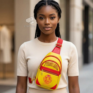 Bolso Bandolera de Piel Sintética Color Rojo y Dorado para Mujer, Marca NSPDK, con Correa Ajustable y Múltiples Compartimentos - Product Image 5