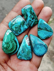 Chrysocolla Malachite Cabochon AAA พลอยหลวมขัดคุณภาพสำหรับทำเครื่องประดับขายส่งมากอัญมณี, - Product Image 3
