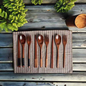 Ensemble d'ustensiles en bois de bambou écologique 100% naturel durable en gros bon prix du Vietnam - Product Image 1