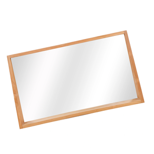 Espejo Trapezoide de Diseño Minimalista Moderno con Marco de Madera de Teca Sólida con Estilo Geométrico Único para Decoración de Pared - Product Image 4