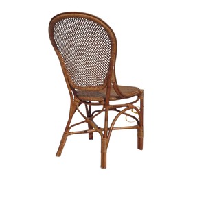 Silla de Comedor de Ratán Natural Hecha a Mano, Estilo Bistro Francés, Silla de Mimbre sin Brazos para Restaurante, Cocina, Sala de Estar - Product Image 1
