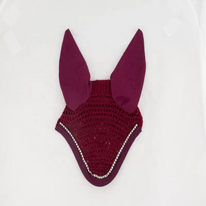Wholesale Price Direct Factory Supplier Cheap Horse <b>Fly</b> Veil Horse Care Silent Crochet Ear <b>Net</b> Bonnet Horse Equipment - Product Image 1
