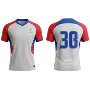 Venta al por Mayor de Fábrica, Jersey de Fútbol Americano Personalizado de Alta Calidad para Adultos, 100% Poliéster, Cuello en V, Impresión por Sublimación Personalizada - Product Image 4