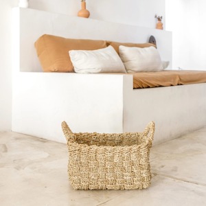 Set of 3 Square Woven Seagrass <b>Baskets</b> Handmade <b>Storage</b> <b>Basket</b> Wholesale eco-friendly Made in Vietnam - Product Image 5