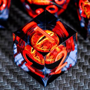 Dadi in Resina Runici DND con Nucleo Liquido Occhio di Gaze, Dadi Poliedrici Affilati per Giochi di Ruolo <span class=keywords><strong>Dungeons</strong></span> & Dragons - Product Image 5