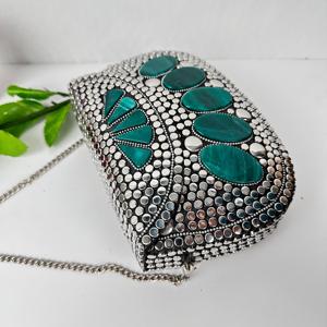 Bolso de Metal para mujer y niña, bolsos de Metal, bolso de mano de mosaico, pequeño bolso de mano de piedra de mosaico para mujer de Falak World Export - Product Image 6