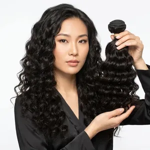 Perruque en dentelle complète avec cheveux vierges longs et bouclés, noir naturel, densité 150%, dentelle transparente, cheveux de bébé, taille personnalisable - Product Image 2