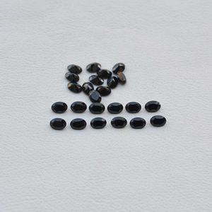 Commande en gros de pierres précieuses semi-précieuses ovales facettées en spinelle noir naturel de 4x6 mm, pierres brutes pour bijoux artisanaux, provenant du meilleur fournisseur - Product Image 2