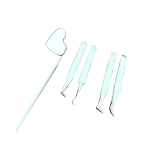 Custom Logo Single-Sided Stainless Steel Heart-Shaped Eyelash Extensions <b>Makeup</b> <b>Mirror</b> Personalized Custom Color/Size Blue - Product Image 1
