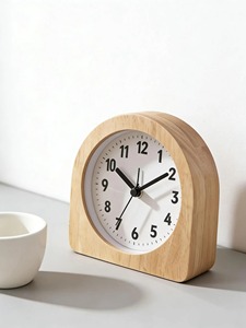 Classic Wooden <b>Table</b> <b>Clock</b> Decorative Timepiece For Shelf Styling Piece Hotel Reception Decor And Console <b>Table</b> Styling - Product Image 6