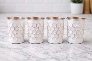 Verre à eau et à boisson en cuivre pur au design classique, verre à vin en cuivre de bonne qualité avec vaisselle en cuivre poli - Product Image 5