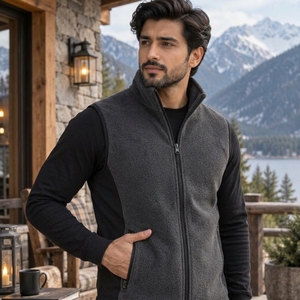 Gilet en polaire de qualité supérieure, doté d'un matériau en polaire doux, offrant un confort chaud, une construction légère, des poches sécurisées et une coupe moderne. - Product Image 5