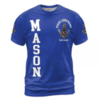 T-shirt personnalisé avec nom de loge maçonnique, franc-maçonnerie, 3D, S-5XL, haute qualité, manches courtes, t-shirts maçonniques sur mesure