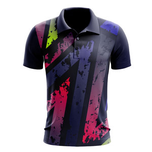 Camiseta de Polo de Golf Personalizada de Poliéster y Elastano con Impresión Digital por Sublimación - Product Image 1