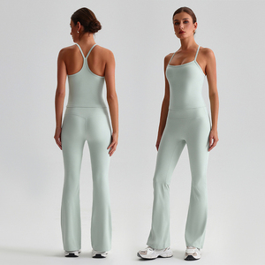 Nuevo conjunto deportivo para mujer, en oferta, para yoga, gimnasio, fitness, 2 piezas, licra, nailon, conjuntos de yoga para fitness. - Product Image 3