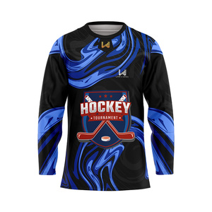 Camisetas de Hockey sobre Hielo Personalizadas Sublimadas, 100% Poliéster, Unisex, Elásticas en Cuatro Direcciones, Transpirables, que Absorben la Humedad y de Secado Rápido - Product Image 4
