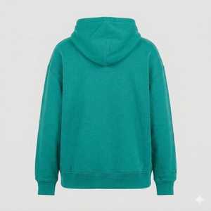 Sweat-shirt à capuche unisexe personnalisé vert sarcelle respirant en coton épais, style streetwear, vêtement en molleton, OEM - Product Image 2