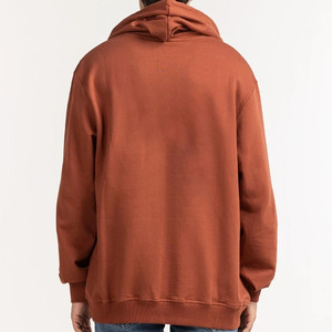 เสื้อฮู้ดผ้าฟลีซคอตตอน 100% แบบสั่งทำพิเศษสำหรับผู้ชาย ลายเรียบ ทรงโอเวอร์ไซส์ พร้อมฮู้ดขนาดใหญ่ - Product Image 1